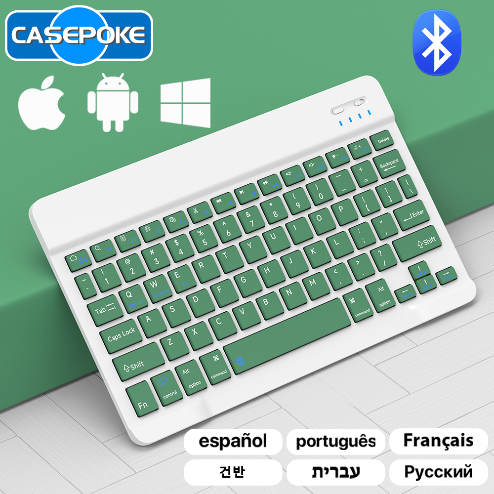 Lenovo Tablet Keyboard Accessories - CASEPOKE Bluetooth Wireless Keyboard Mouse for