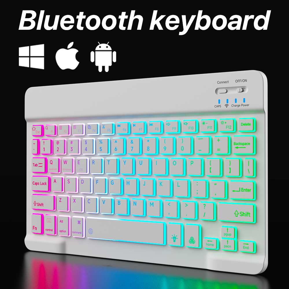 Tablet Accessories Lenovo - Backlit Backlight Bluetooth Keyboard And Mouse