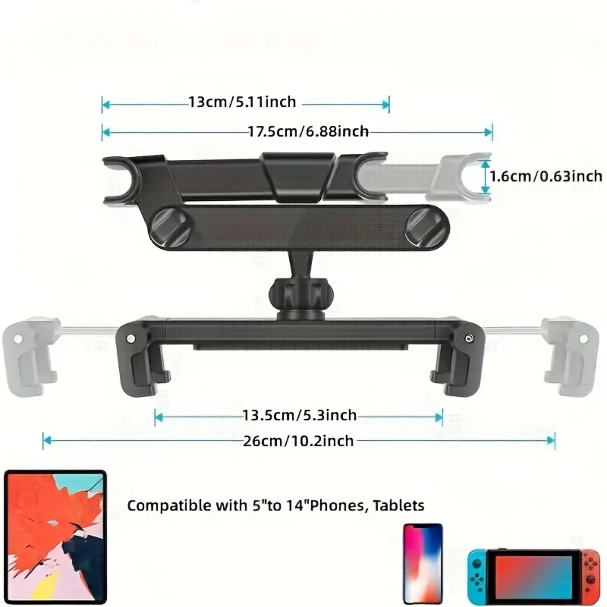 Tablet stand, car headrest, ta - Toddler Tablet Accessories reseña y precio