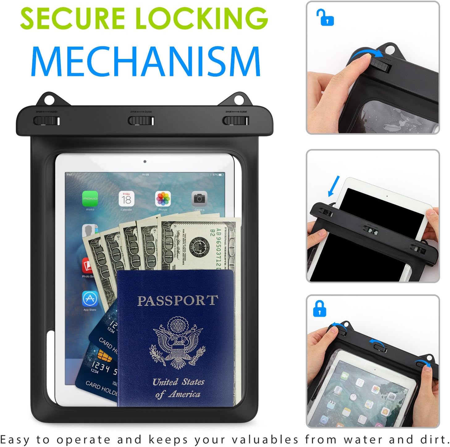 MoKo Waterproof Tablet Case Ta - Tablet Accessories Samsung reseña y precio