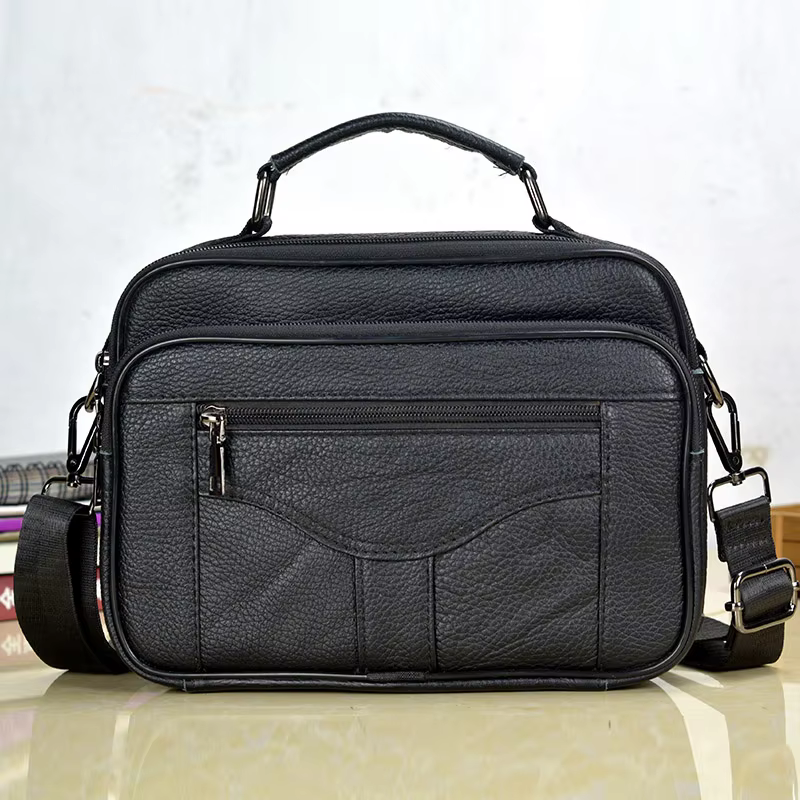 Small Men's Genuine Leather Sh - Tablet Shoulder Bag reseña y precio