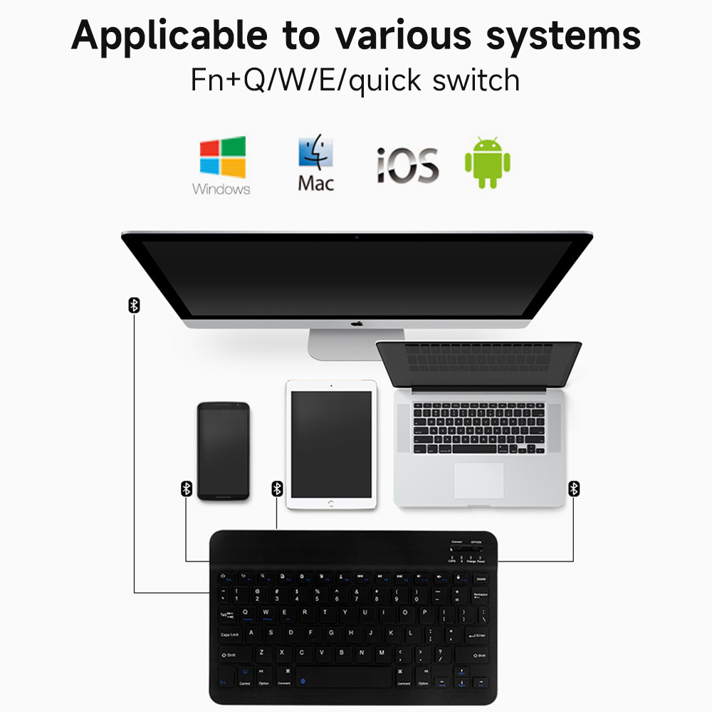 Bluetooth Keyboard for IOS And - Tablet Accessories Samsung reseña y precio