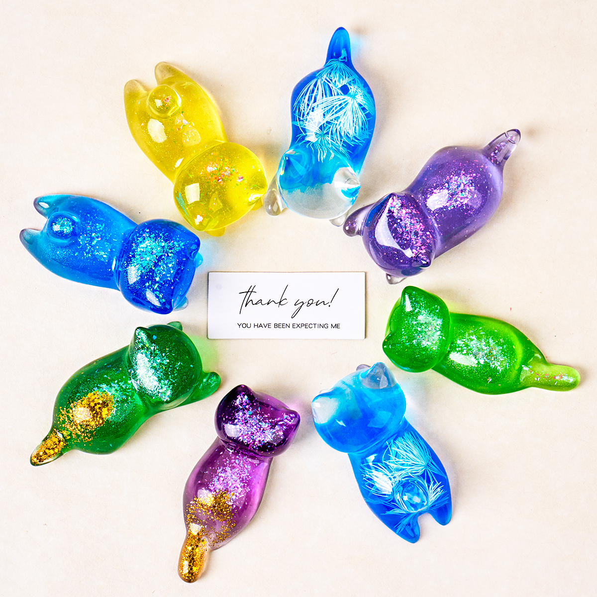 3D Cat Crystal Epoxy Resin Mol - Case With Pencil Holder reseña y precio