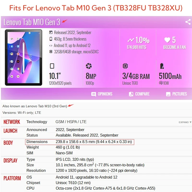 Capa For Lenovo Tab M10 3rd Ge - Tablet Accessories Lenovo reseña y precio