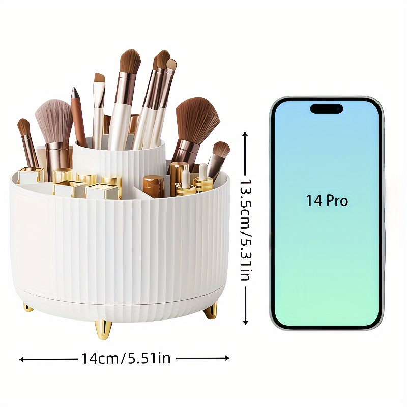 Rotatable Makeup Desktop Cosme - Case With Pencil Holder reseña y precio