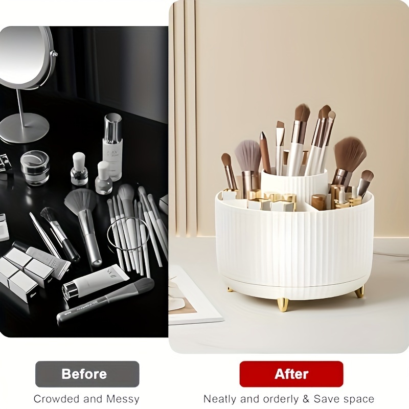 Rotatable Makeup Desktop Cosme - Case With Pencil Holder reseña y precio
