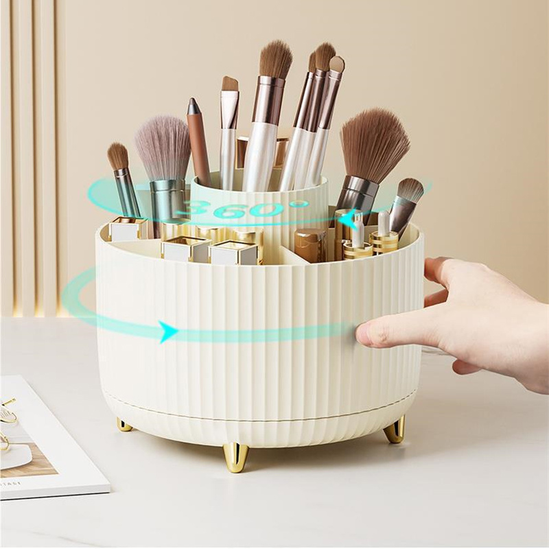 360° Rotating Makeup Brush Hol - Case With Pencil Holder reseña y precio