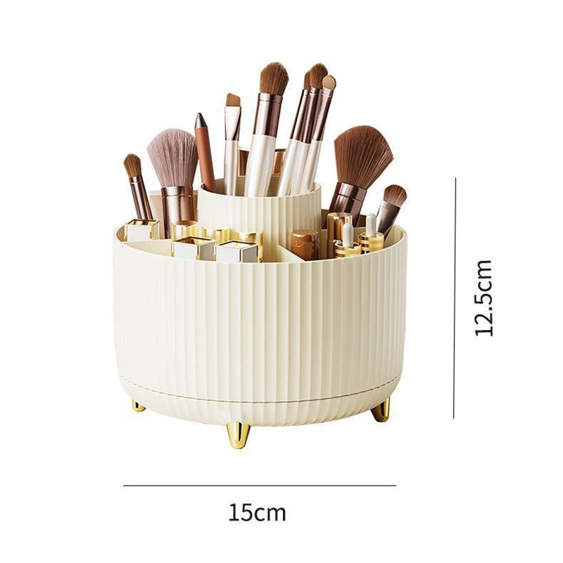 360° Rotating Makeup Brush Hol - Case With Pencil Holder reseña y precio