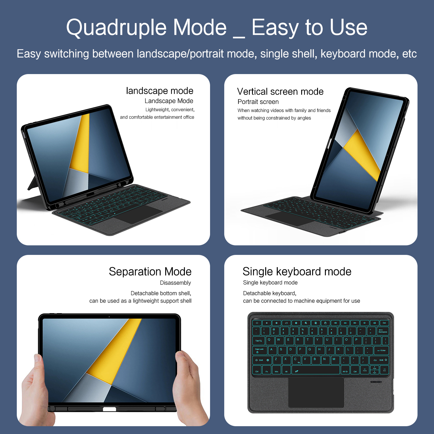 Detachable Magic Keyboard Case - Poco Tablet Accessories reseña y precio