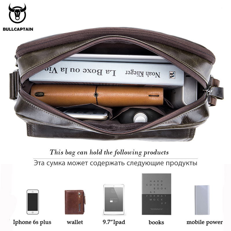 BULLCAPTAIN Genuine Leather Me - Tablet Shoulder Bag reseña y precio
