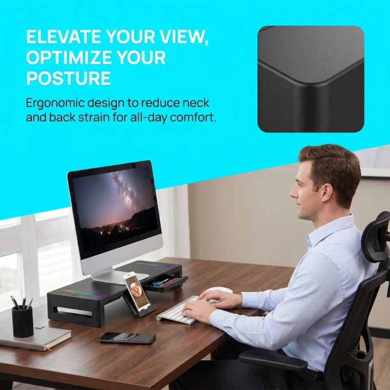 Ergonomic Foldable Monitor Sta - Tablet Stand Adjustable reseña y precio