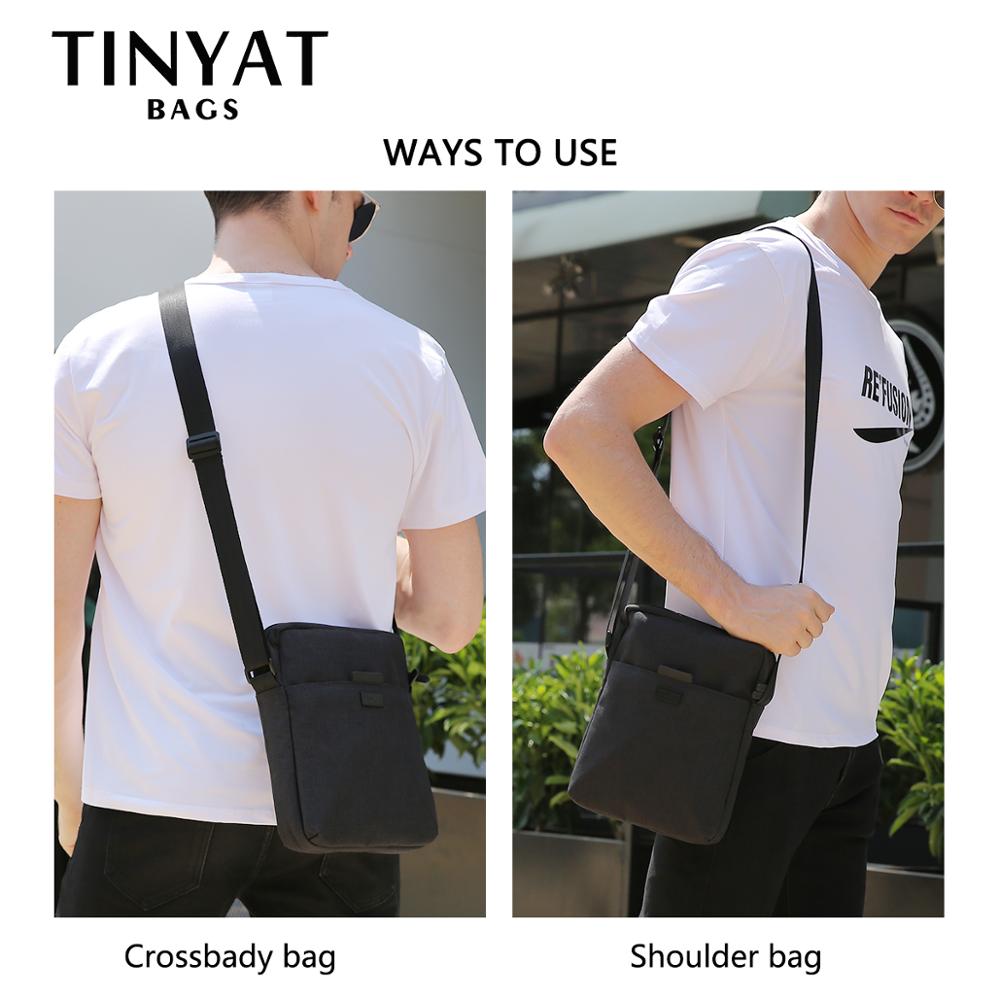 TINYAT Men's Bags Light Canvas - Tablet Shoulder Bag reseña y precio