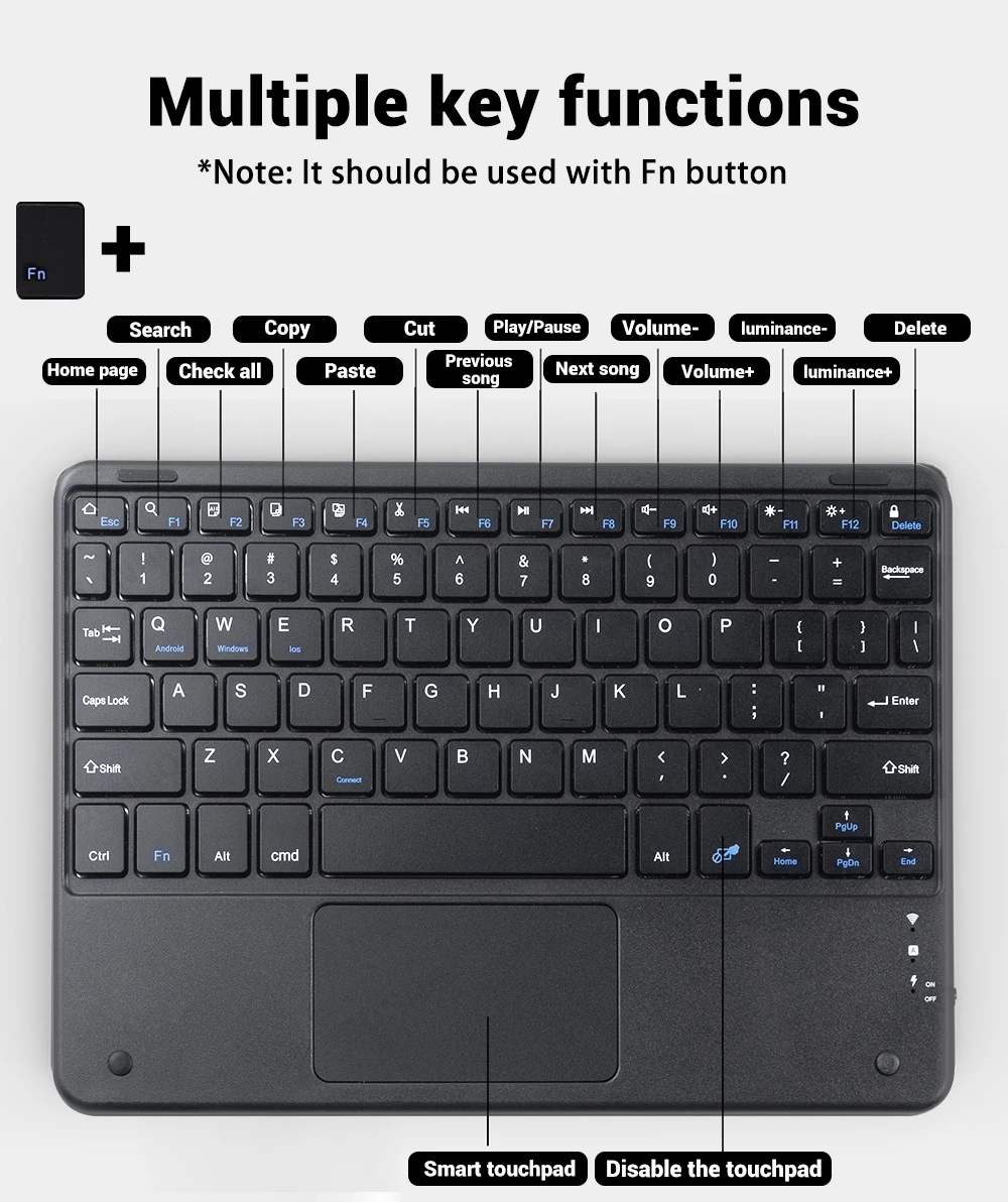 Touchpad Keyboard Case For Xia - Poco Tablet Accessories reseña y precio