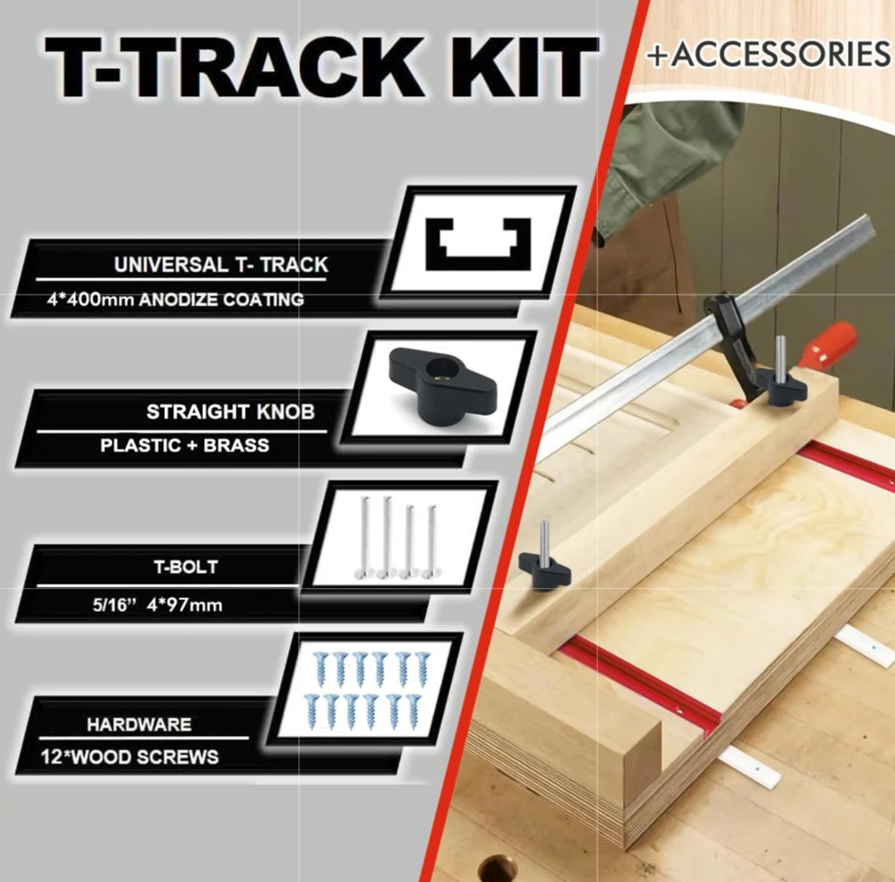 19# T-Track Kit for Router Tab - Tablet Accessories Set reseña y precio
