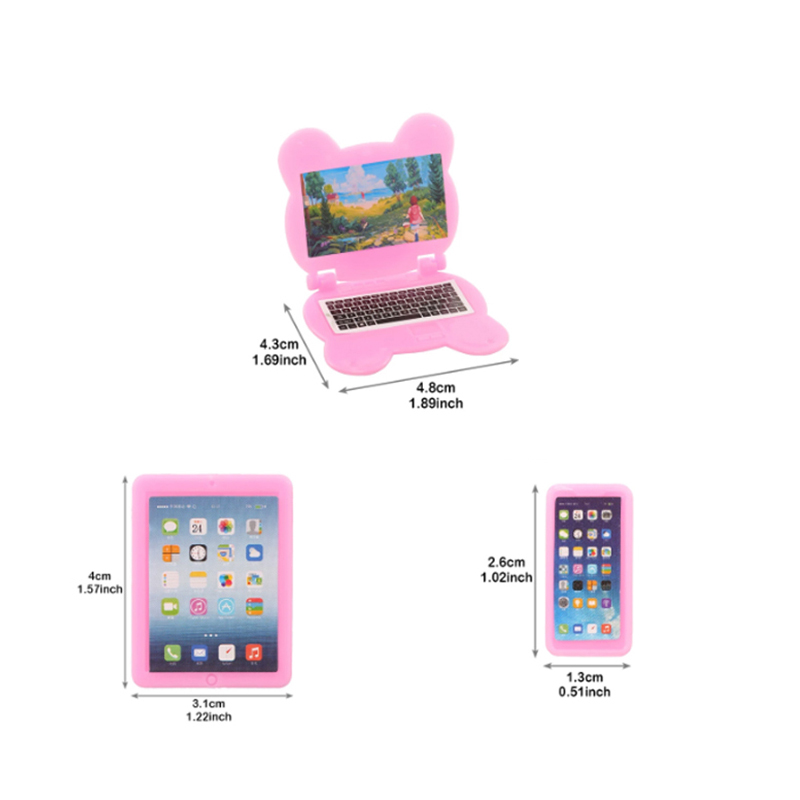 3pcs Dollhouse Mini Item Doll  - Tablet Accessories Set reseña y precio