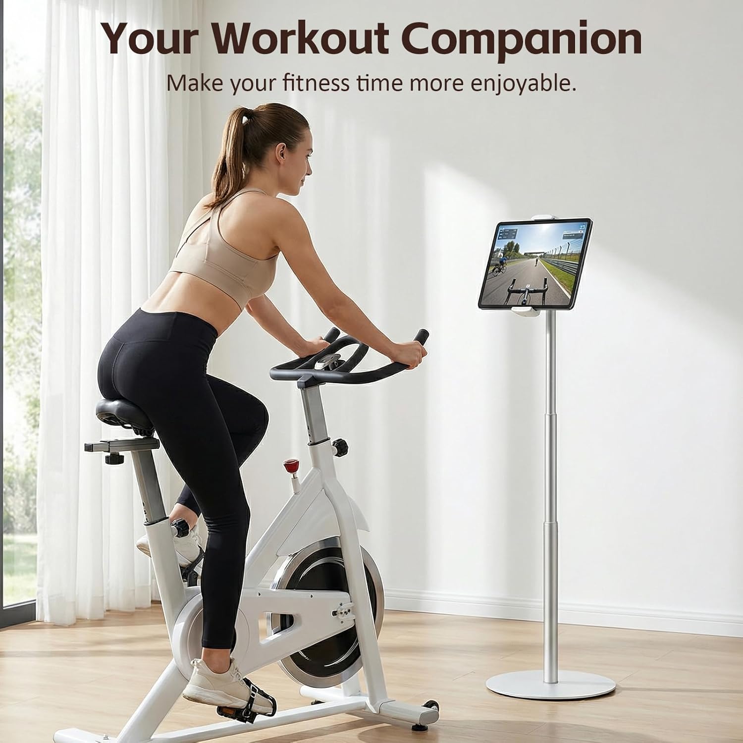 Heavy-Duty iPad Floor Stand -  - Tablet Stand Adjustable reseña y precio