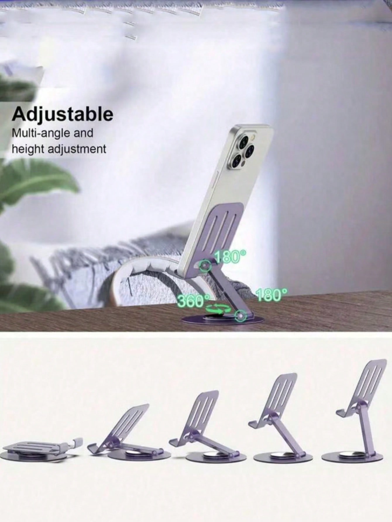 1pc 360° Rotating Universal Me - Tablet Stand Adjustable reseña y precio