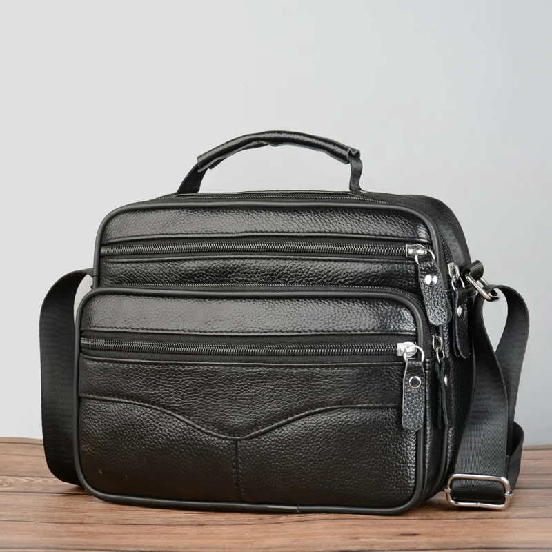 2025 Men's Bag Genuine Leather - Tablet Shoulder Bag reseña y precio