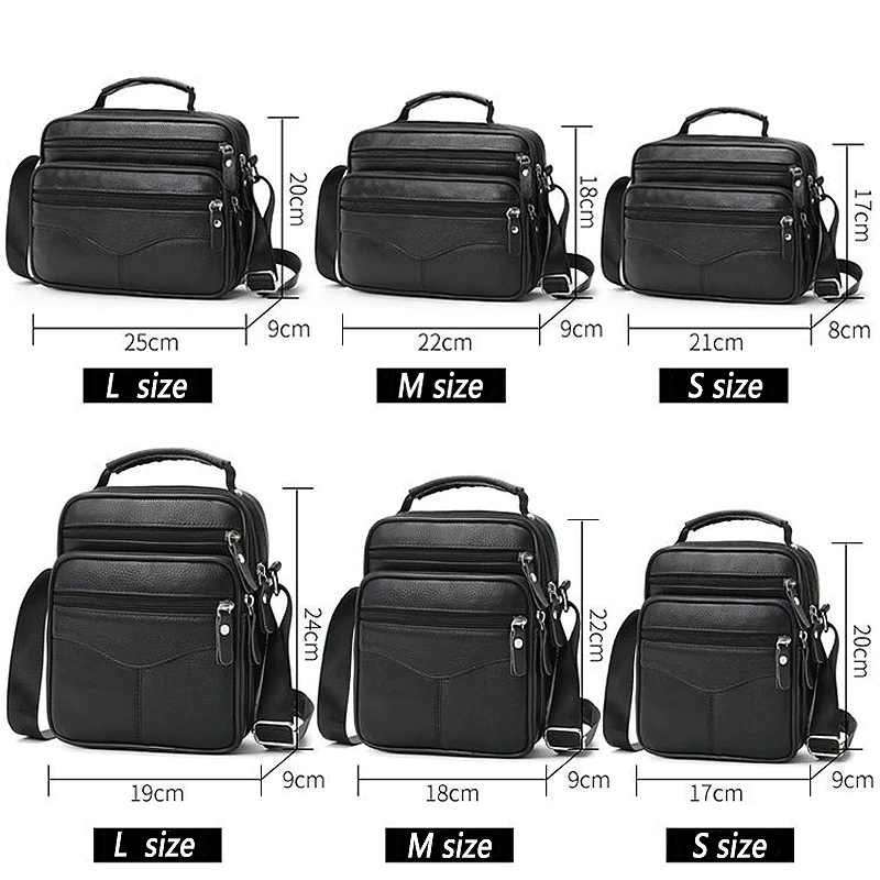2025 Men's Bag Genuine Leather - Tablet Shoulder Bag reseña y precio