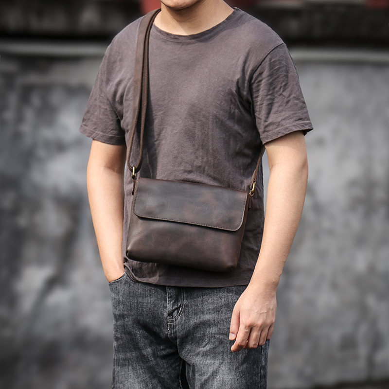 LUOKIR Men's Genuine Leather S - Tablet Shoulder Bag reseña y precio