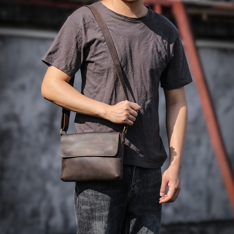 LUOKIR Men's Genuine Leather S - Tablet Shoulder Bag reseña y precio
