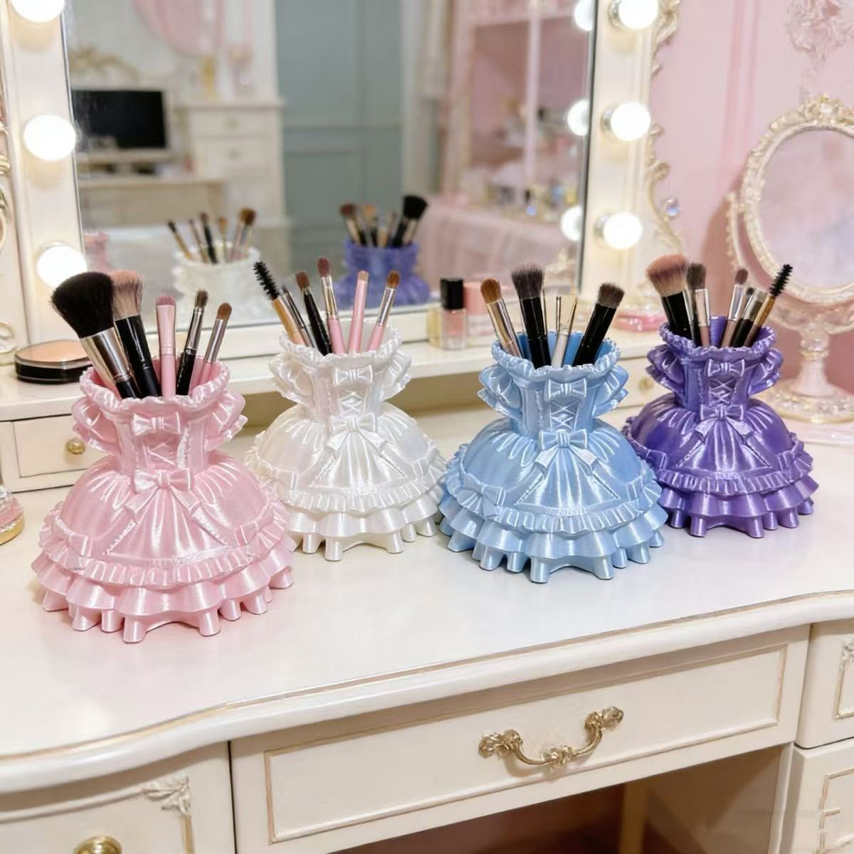 Princess Dress Makeup Brush Ho - Case With Pencil Holder reseña y precio