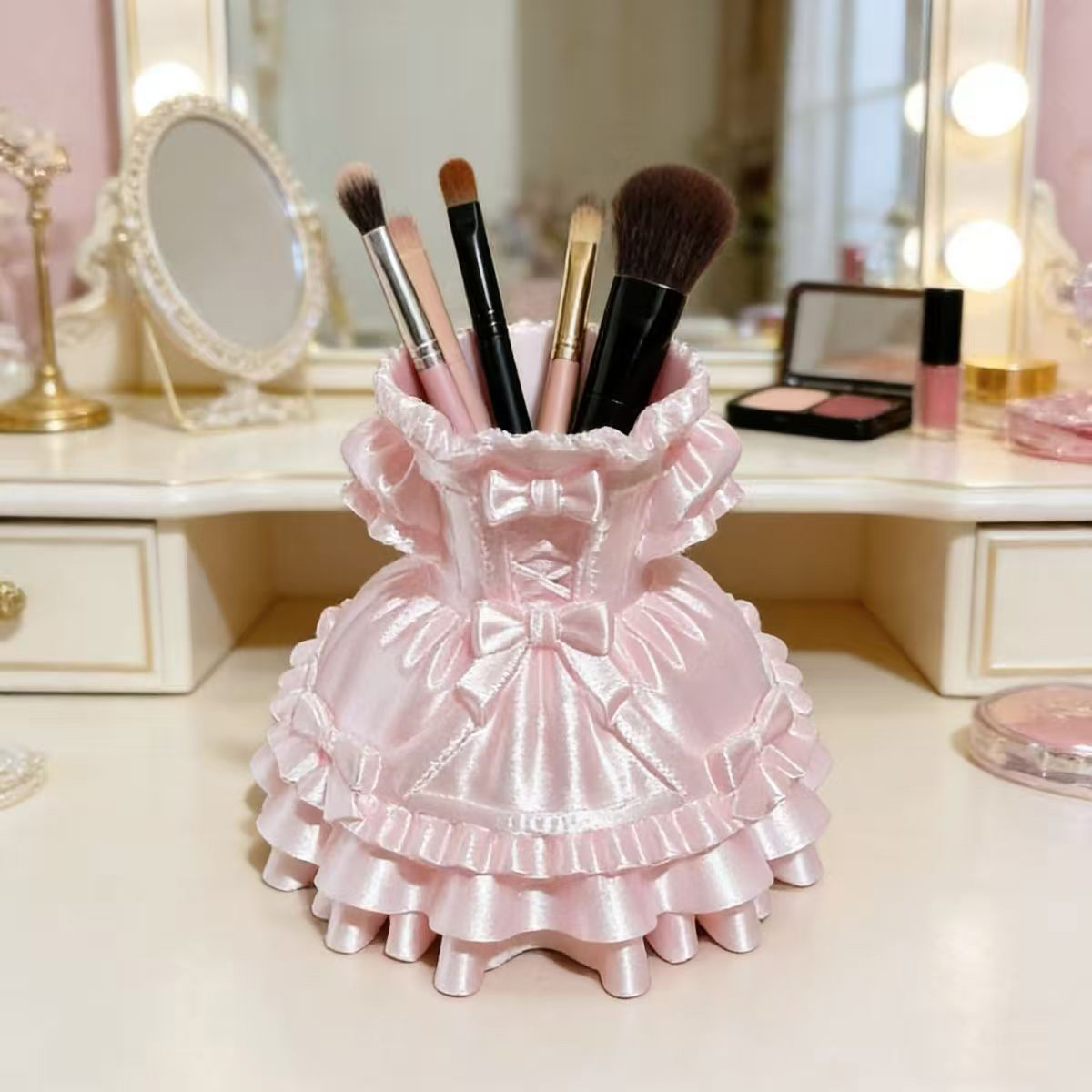 Princess Dress Makeup Brush Ho - Case With Pencil Holder reseña y precio