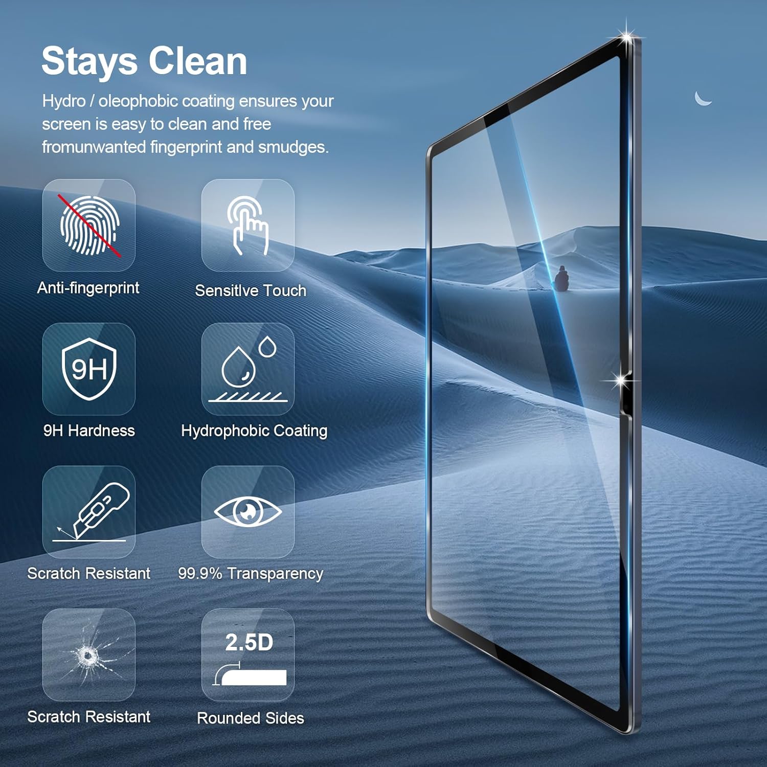 2PCS Tempered Glass Screen Pro - Samsung Tablet S10 Accessories reseña y precio