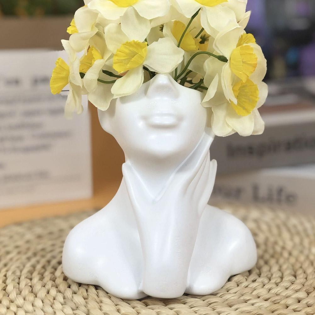 Female Bust Figurine Vase Make - Case With Pencil Holder reseña y precio